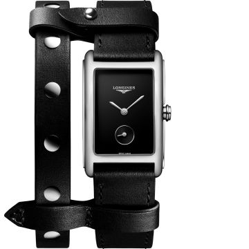 Longines DolceVita 23 Quartz Stainless Steel / Black / Yvy Leather