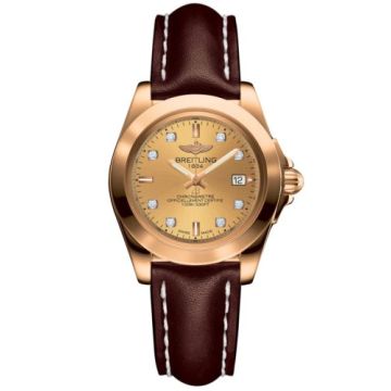 Breitling Galactic 32 Sleek Edition Rose Gold / Golden Sun Diamond / Calf