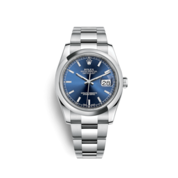 Rolex Datejust 36 Stainless Steel Domed / Oyster / Blue