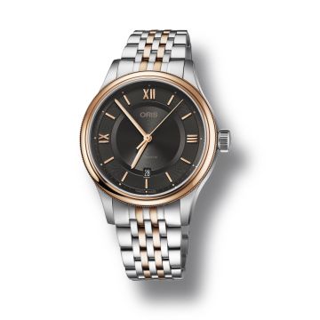 Oris Classic Date 42 Stainless Steel - Rose Gold / Grey / Bracelet
