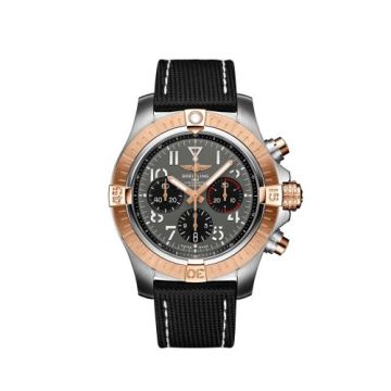 Breitling Avenger B01 Chronograph 45 Stainless Steel / Red Gold / Anthracite / Strap - Pin