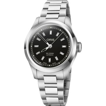 Oris Big Crown Diamonds 34 Stainless Steel / Black / Bracelet