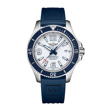 Breitling Superocean 42 Stainless Steel / White / Rubber / Pin