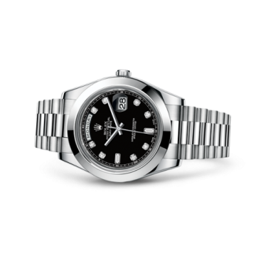 Rolex Day-Date II Platinum Black Diamonds