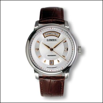 Limes Pharo DayDate - Two-tone / brown leather strap