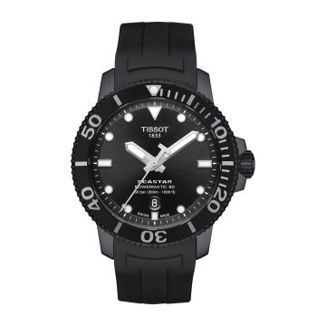 Tissot Seastar 1000 Powermatic 80 43 PVD / Black / Rubber