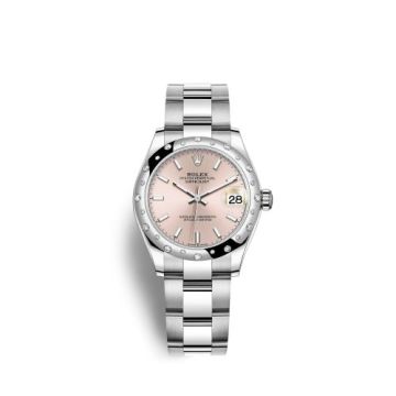 Rolex Datejust 31 Stainless Steel Domed Diamond / Oyster / Pink
