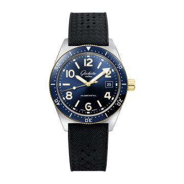 Glashütte Original SeaQ Date Stainless Steel / Blue / Rubber / Pin