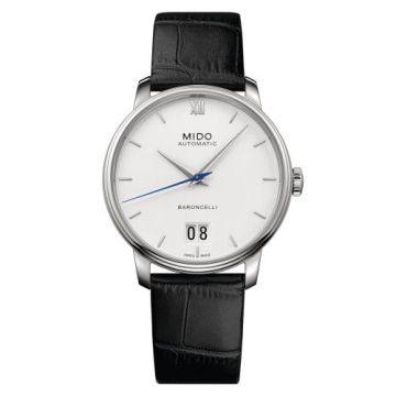 Mido Baroncelli Big Date Stainless Steel / White