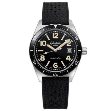 Glashütte Original SeaQ Date Stainless Steel / Black / Rubber - Pin