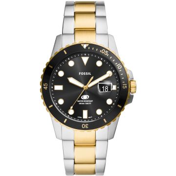 Fossil Blue Dive Date Two-tone / Black 42mm