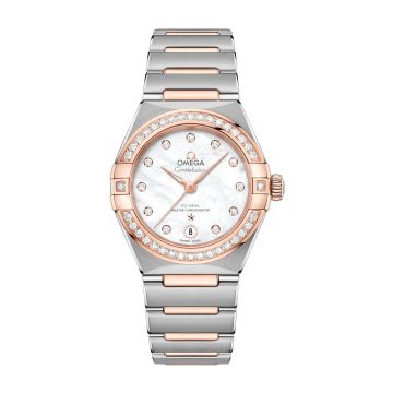 Omega Constellation Manhattan 29 Co-Axial Master Chronometer Stainless Steel / Sedna Gold / MOP / Diamond