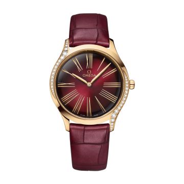 Omega De Ville Trésor 36 Moonshine Gold / Red Roman / Fabric