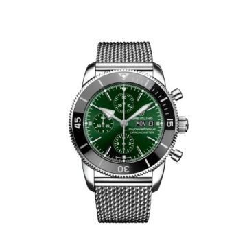 Breitling Superocean Heritage II Chronograph 44 Stainless Steel / Green / Milanese