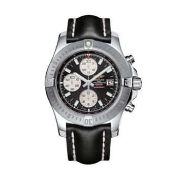 Breitling Colt Chronograph Automatic Stainless Steel / Volcano Black / Calf / Pin