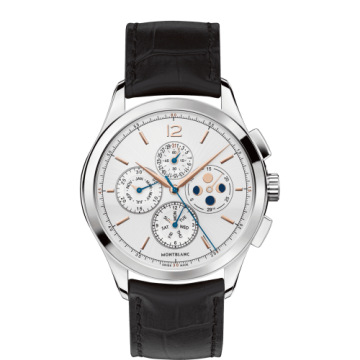 Montblanc Heritage Chronometrie Chronograph Annual Calendar Stainless Steel / Silver / Alligator