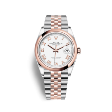 Rolex Datejust 36 Stainless Steel / Everose / Smooth / White Roman / Jubilee