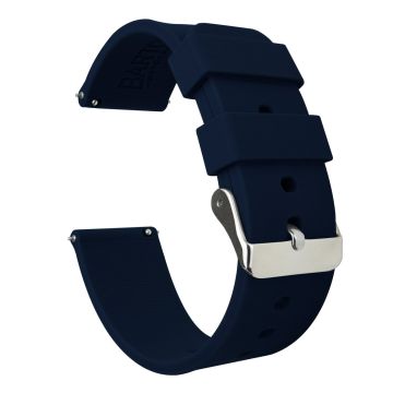 Silicone Navy Blue Watch Band - 22mm