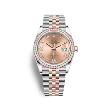 Rolex Datejust 36 Stainless Steel / Everose / Diamond / Rose Roman / Jubilee