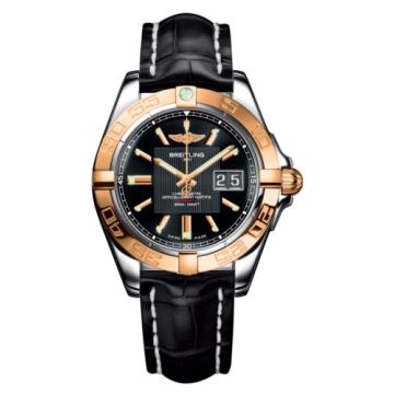 Breitling Galactic 41 Stainless Steel / Rose Gold / Trophy Black / Croco