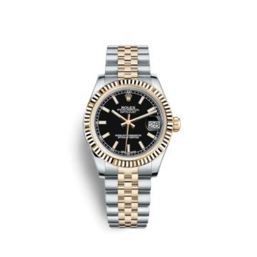 Rolex Datejust 31 Rolesor Yellow Fluted / Jubilee / Black