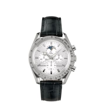 Omega Speedmaster Professional Moonphase Broad Arrow Stainless Steel / Silver / Strap