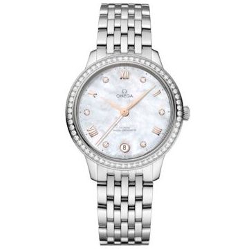 Omega De Ville Master Chronometer 34 Stainless Steel - Diamond / MOP / Bracelet