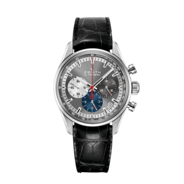 Zenith El Primero Chronomaster 38 Stainless Steel / Slate / Alligator