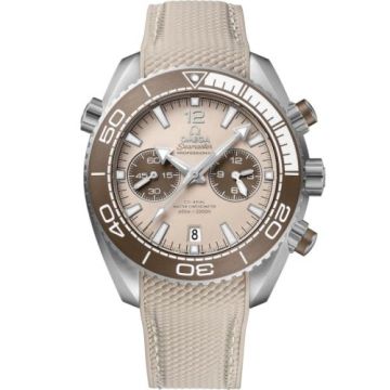 Omega Seamaster Planet Ocean 600M Co-Axial 45.5 Master Chronometer Chronograph Stainless Steel / Beige / Rubber