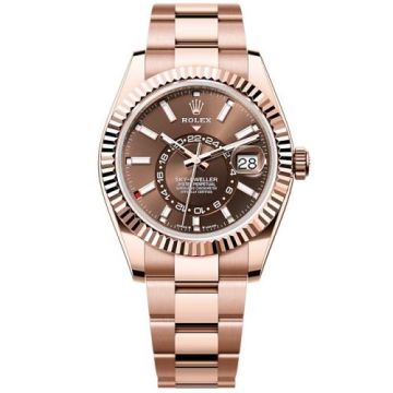 Rolex Sky-Dweller Everose / Chocolate / Oyster