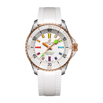 Breitling SuperOcean Automatic 36 Stainless Steel - Red Gold / White - Rainbow