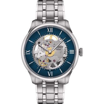 Tissot Chemin Des Tourelles Squelette Stainless Steel / Blue / Bracelet
