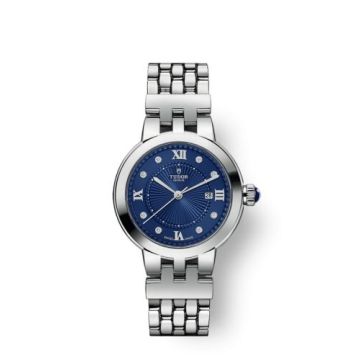 Tudor Clair de Rose 30 Stainless Steel / Blue - Diamond / Bracelet