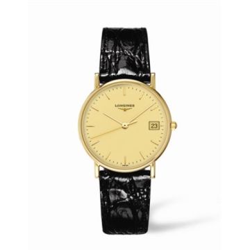 Longines Presence 33.5 Quartz Yellow Gold / Champagne