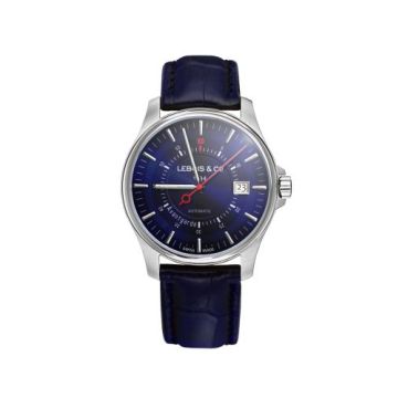Lebois & Co Avantgarde Date – Re-launch Edition Stainless Steel / Blue / Alligator