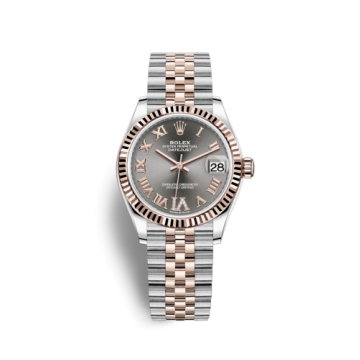 Rolex Datejust 31 Stainless Steel/ Rose Gold / Fluted / Grey - Roman / Jubilee