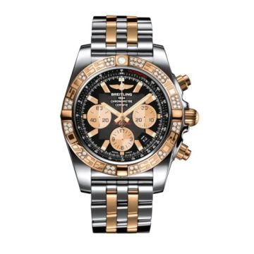 Breitling Chronomat 44 Stainless Steel / Rose Gold / Diamond / Onyx Black / Bracelet