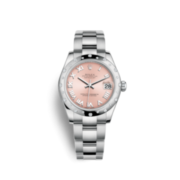 Rolex Datejust 31 Stainless Steel Domed Diamond / Oyster / Pink Roman