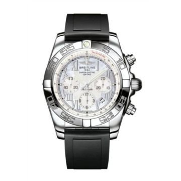 Breitling Chronomat 44 Stainless Steel / Pearl Roman / Rubber
