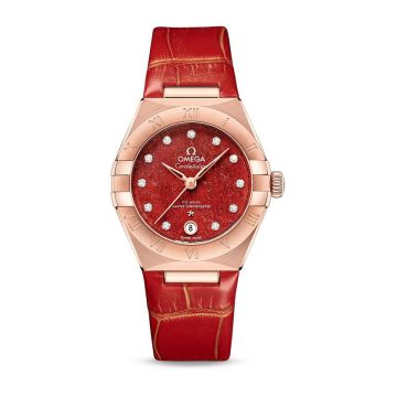 Omega Constellation Manhattan 29 Co-Axial Master Chronometer Sedna Gold / Red Aventurine