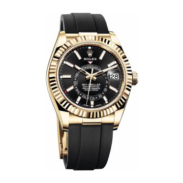 Rolex Sky-Dweller Yellow Gold / Black / Oysterflex