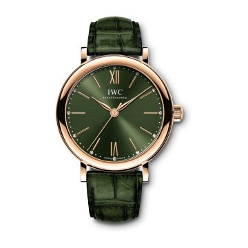 IWC Schaffhausen Portofino 34 Red Gold / Green / Santoni