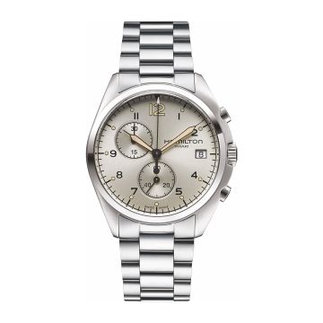 Hamilton Khaki Pilot Pioneer Chrono Quartz Ivory / Bracelet