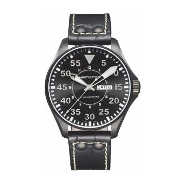 Hamilton Khaki Aviation Pilot Day Date Auto Black