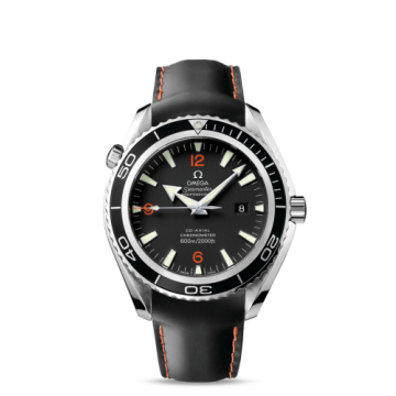 Omega Seamaster Planet Ocean 600M Co-Axial 45.5 Stainless Steel / Orange Numerals / Rubber