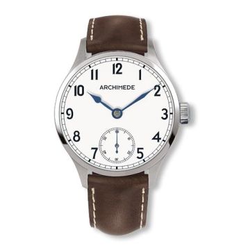 Archimede DeckWatch Stainless Steel / Silver / Brown Leather