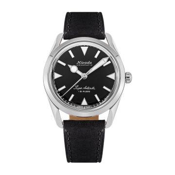 Nivada Grenchen Super Antarctic 35 Black - White Luminova / Stainless Steel / Black - White