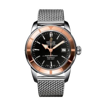 Breitling Superocean Heritage 42 Stainless Steel / Red Gold / Volcano Black / Milanese