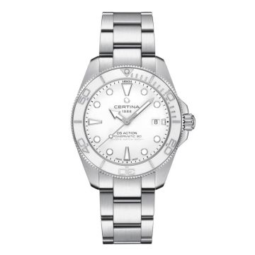 Certina DS Action Diver 40.5 Powermatic Stainless Steel / White / Bracelet