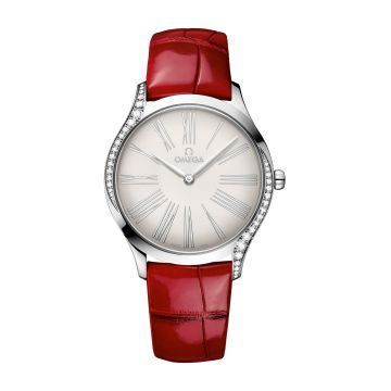 Omega De Ville Trésor 36 Stainless Steel / Silver - Roman / Alligator